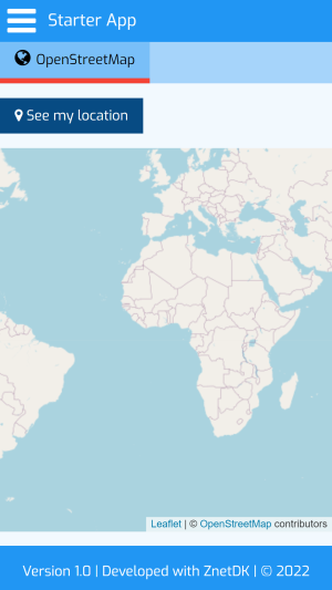 OpenStreetMap in ZnetDK for Mobile Application